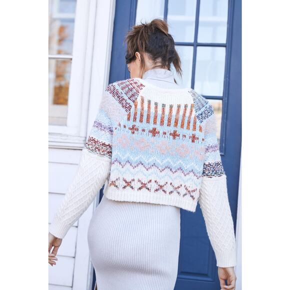 NWT Anthropologie Plush Cropped Pullover Sweater - M/L Petite - Picture 2 of 10